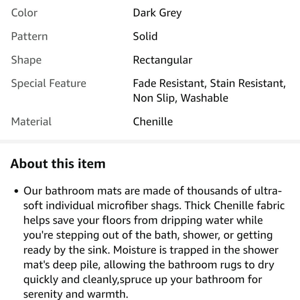 Beqhause Chenille Bath Rug - 17